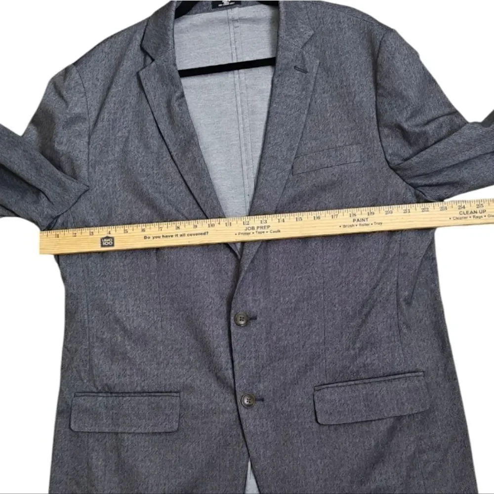 Haggar In Motion Tailored Fit The Knit Blazer In Gray Size 44 L